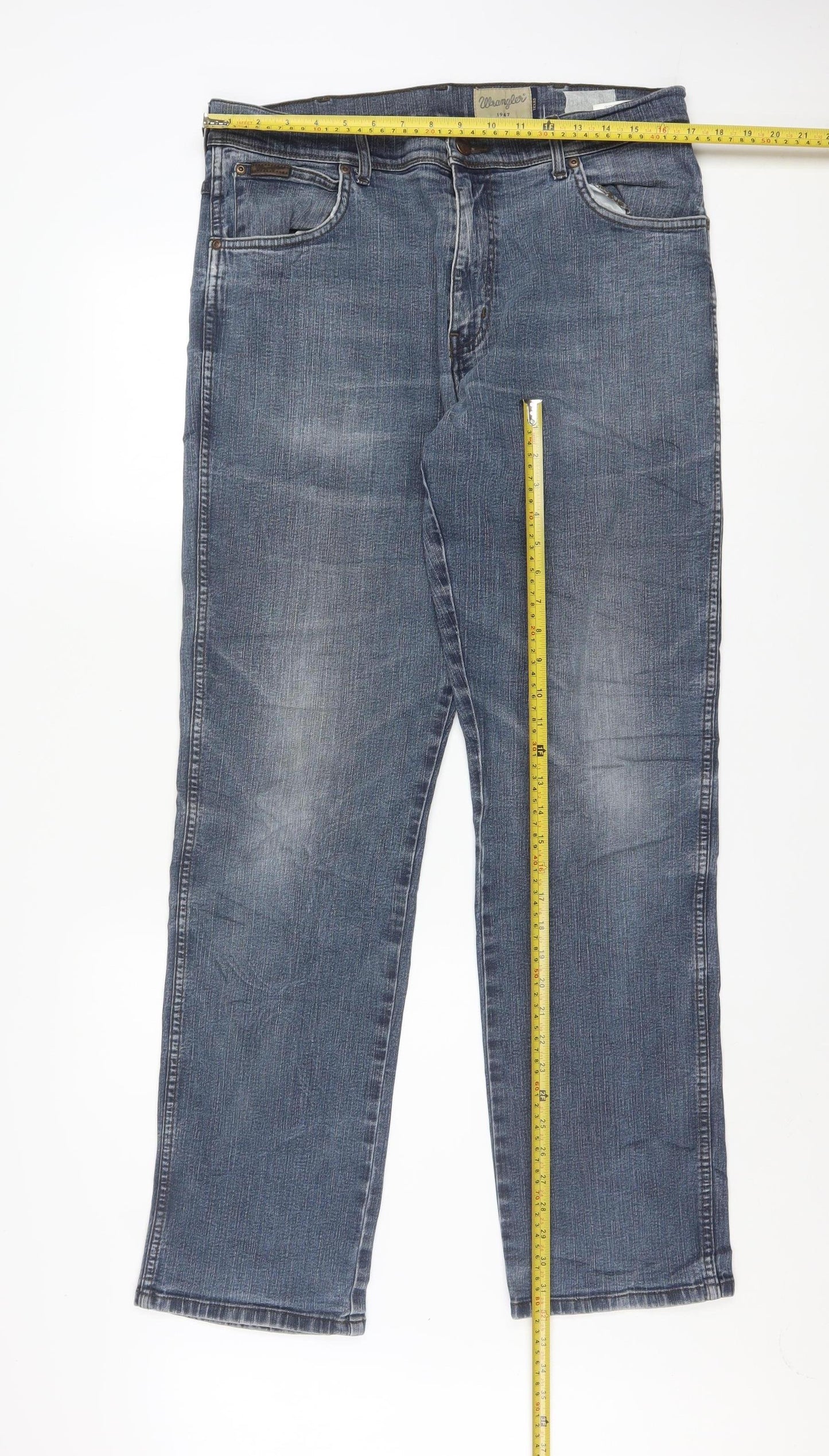 Wrangler Mens Blue Texas Straight Denim Jeans W36 L34