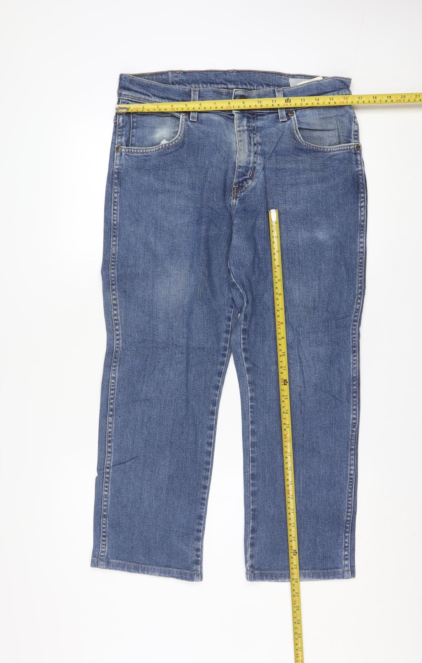 Wrangler Men Blue Regular Fit Straight Denim Jeans W33 L30