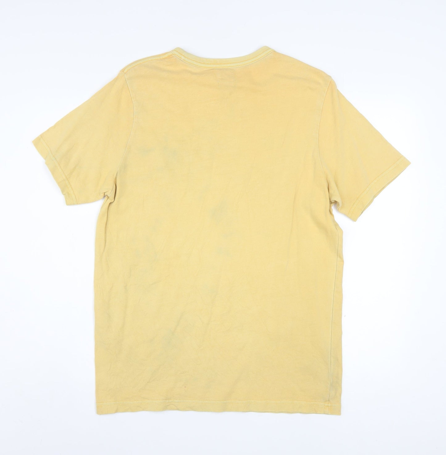 Levi's Men's Yellow Relaxed Fit Crew Neck Cotton T-Shirt Size S
