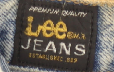 Lee Mens Blue Light Wash Straight Leg Denim Jeans Size 32x31