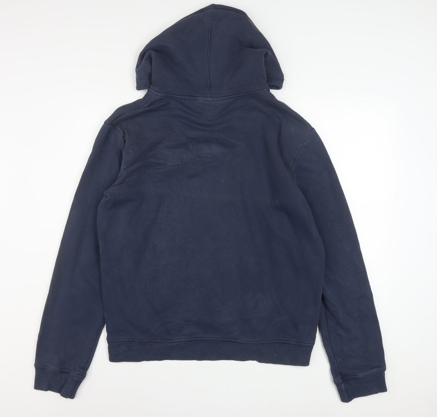 Adidas Men's Blue Pullover Hoodie L Fleece Logo Sweatshirt