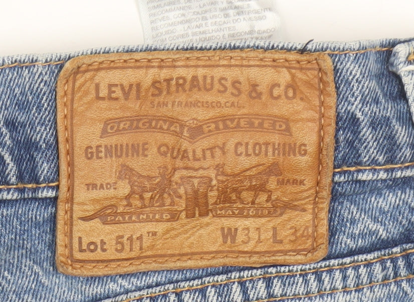 Levi's 511 Men's Blue Straight Slim Fit Jeans W31 L34