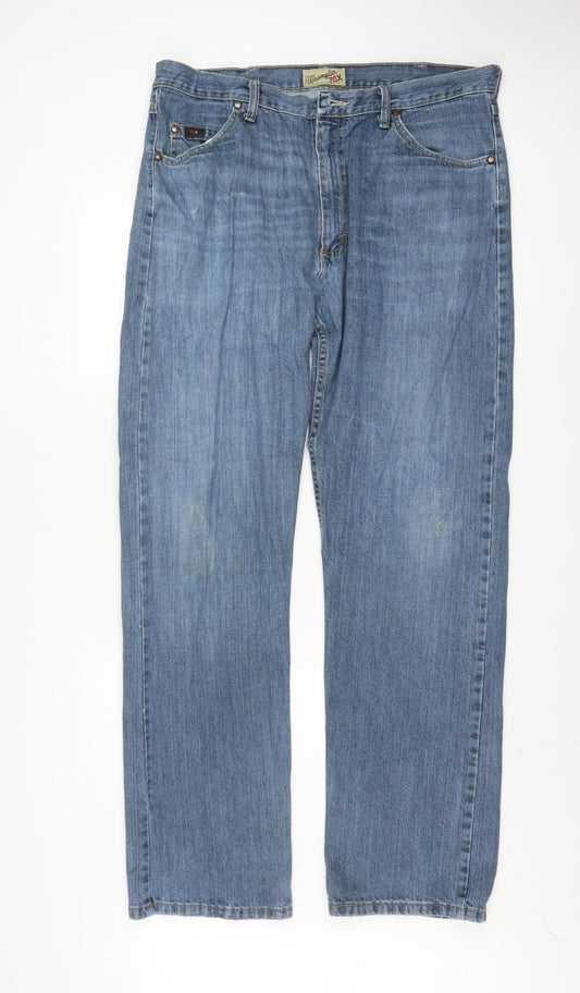Wrangler 20X Men’s Blue Straight Fit 36x34 Denim Jeans