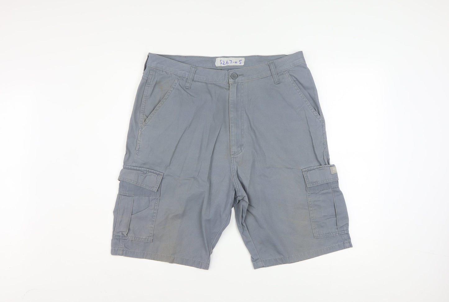 Wrangler Men’s Grey Cargo Shorts Size 34 Regular Cotton