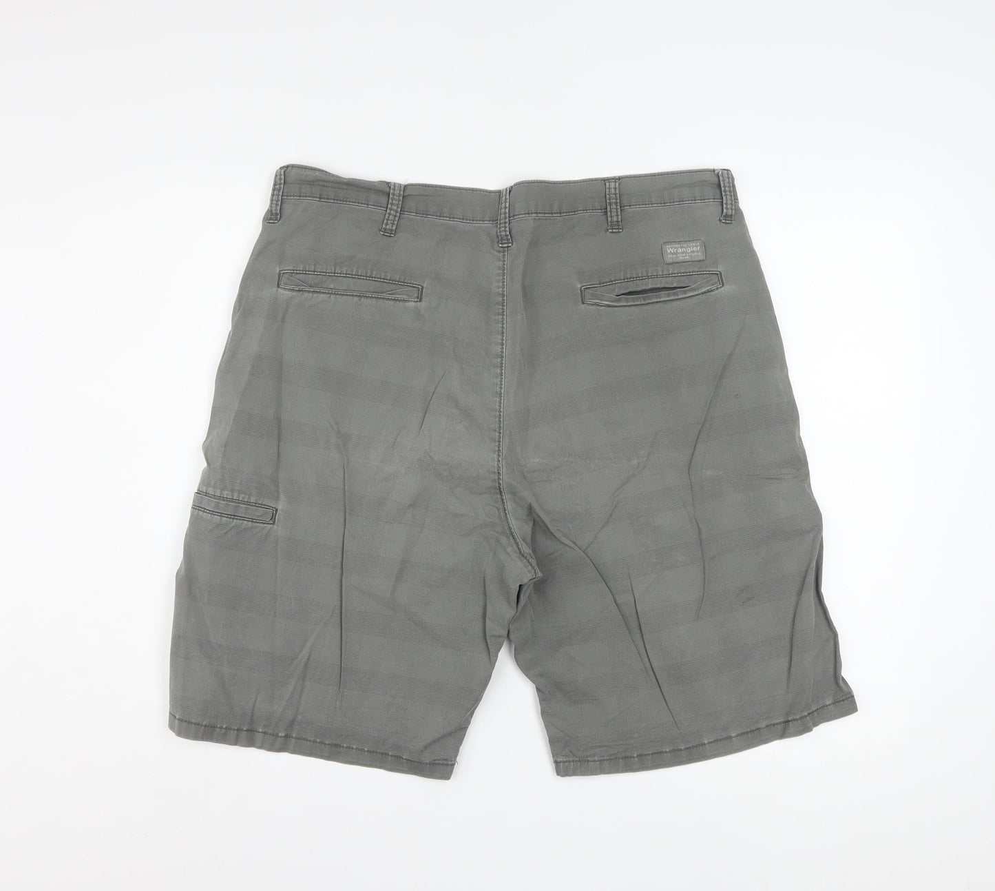 Wrangler Men's Grey Chino Shorts Size 36 Regular Fit Cotton Stretch