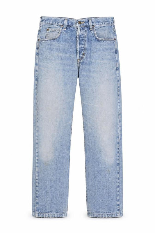 Lee Men's Blue 33x30 Straight Leg Denim Jeans Retro Style