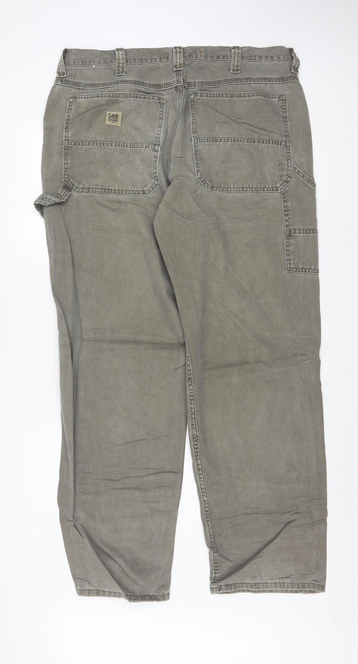 Lee Men's Grey Carpenter Straight Fit Denim Jeans 38x34