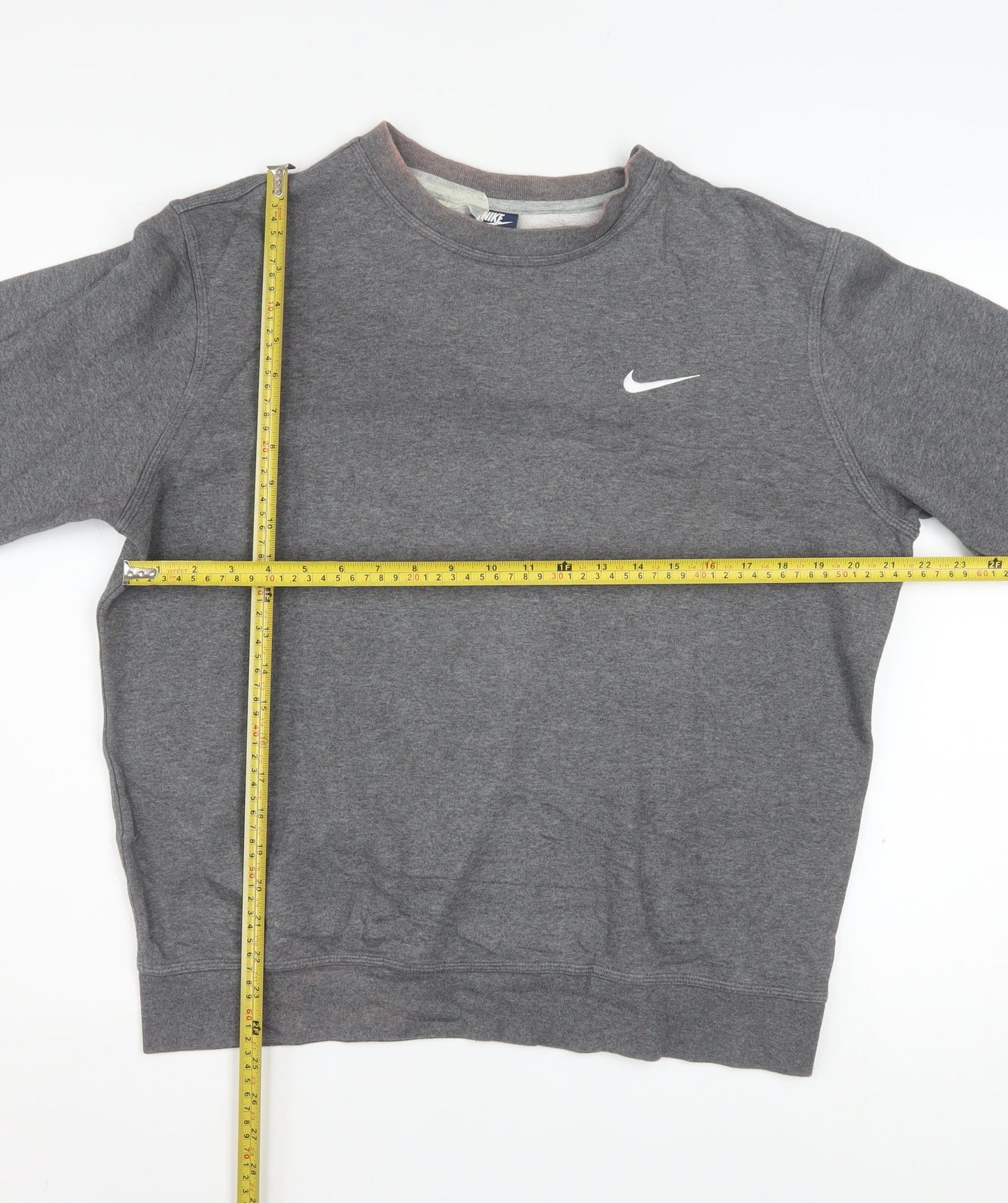Nike Men's Grey Crew Neck Pullover Sweatshirt Size M