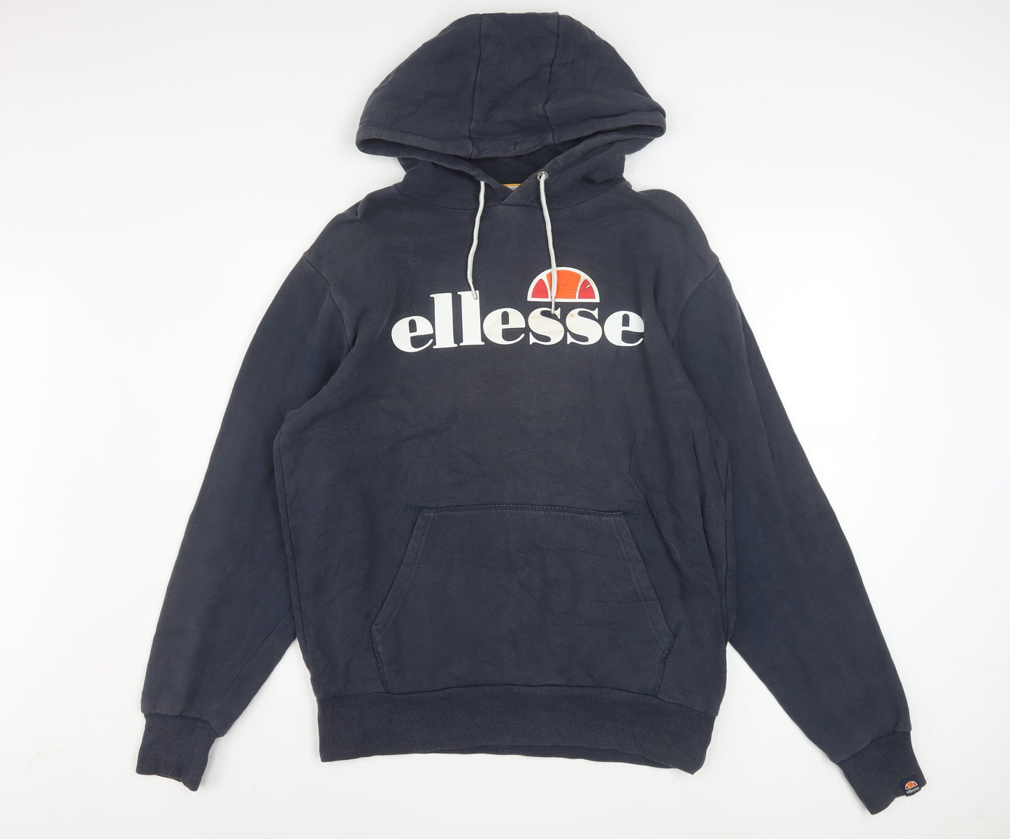 Ellesse Men's Blue Pullover Hoodie L Sports Graphic Fleece