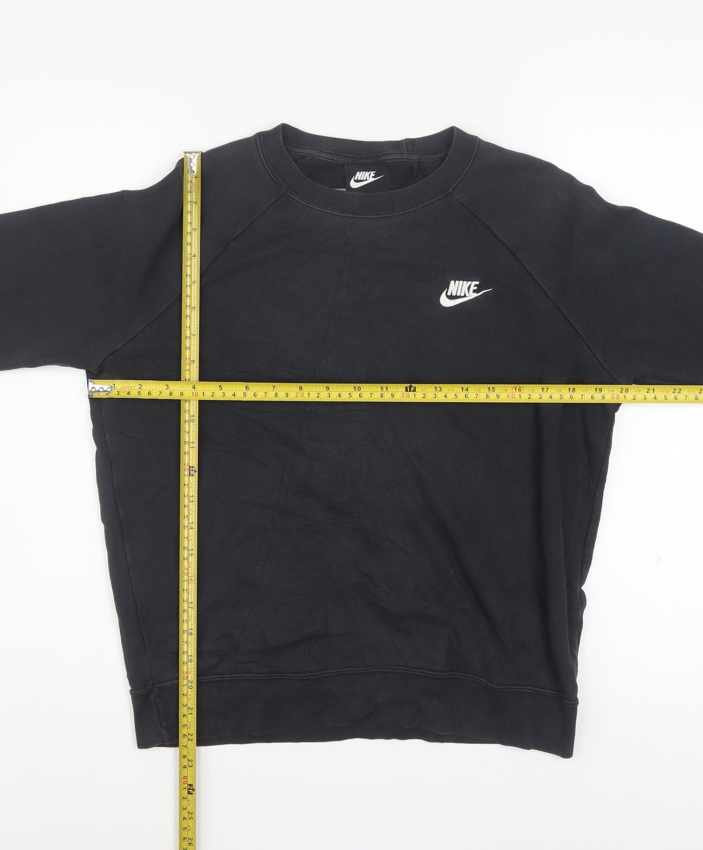 Nike Men's Black S Pullover Sweatshirt Crew Neck Logo Jumper