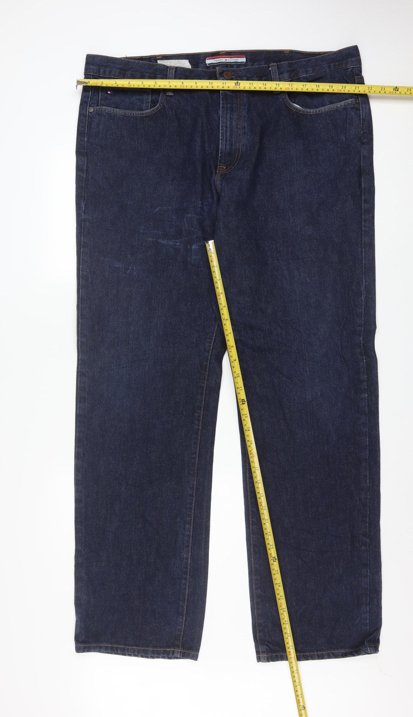 Tommy Hilfiger Men's Blue Straight Fit 40x34 Denim Jeans