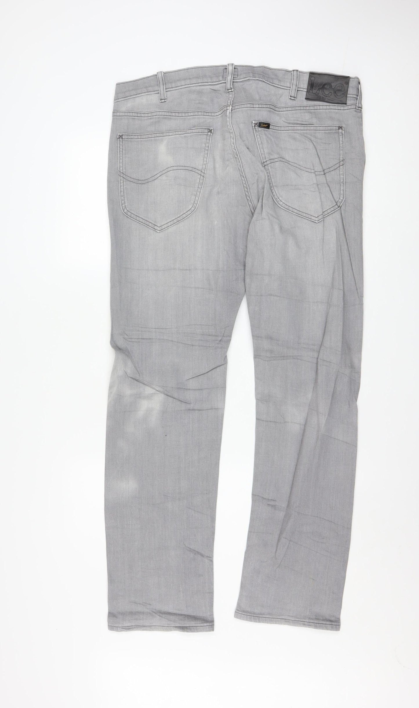 Lee Men Grey Daren Regular Fit Straight Denim Jeans W36 L32