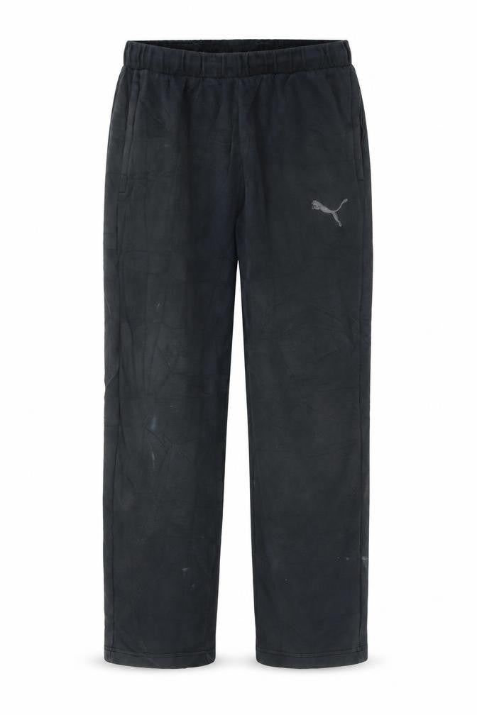 Puma Men's Black Track Pants L Regular Fit Cotton Blend