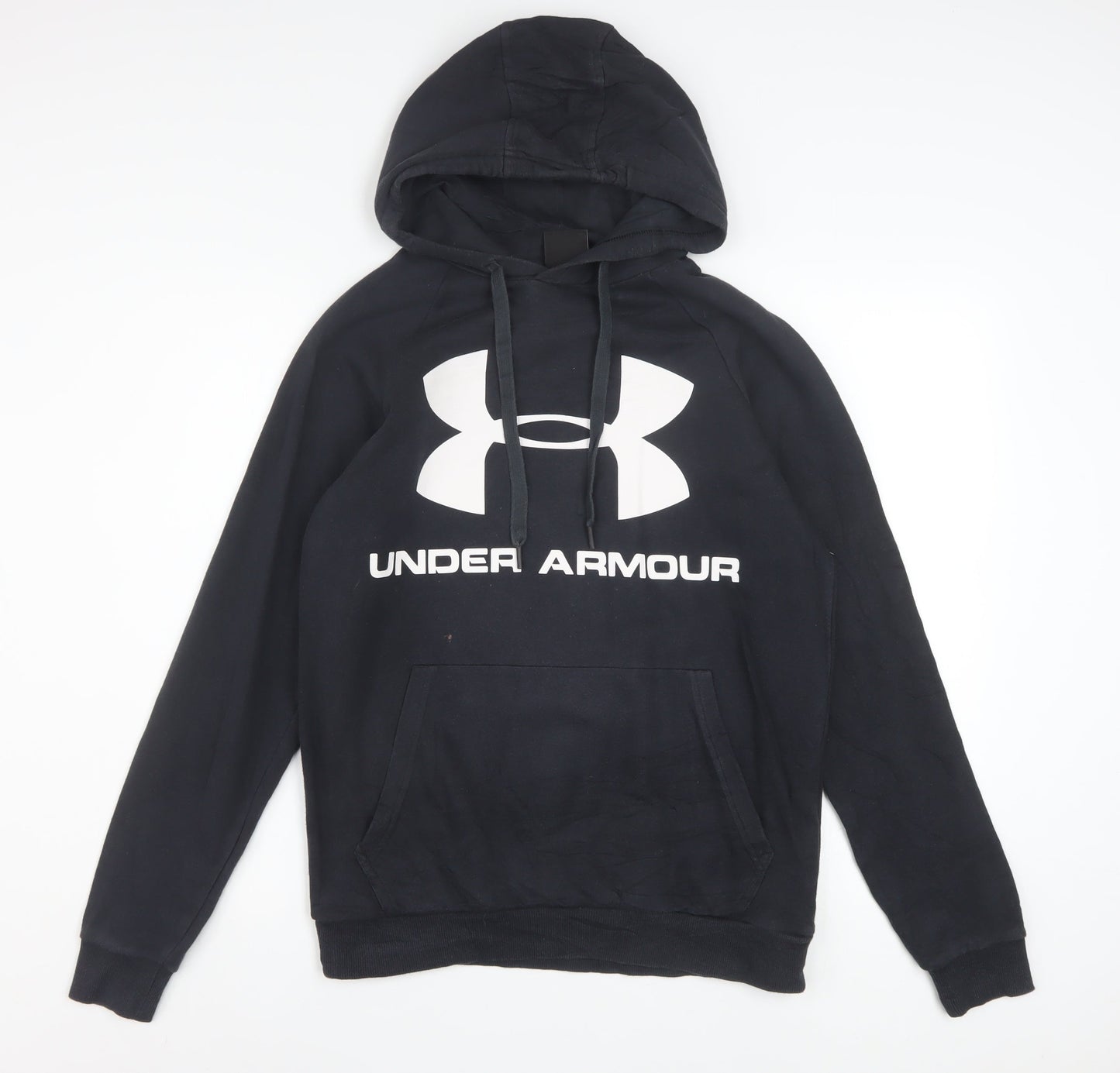 Under Armour Men's Black Small Pullover Hoodie Logo Graphic Sportswear