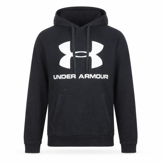 Under Armour Men's Black Small Pullover Hoodie Logo Graphic Sportswear