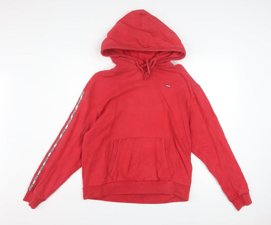 Levi's Men's Red XS Pullover Hoodie with Logo Detail