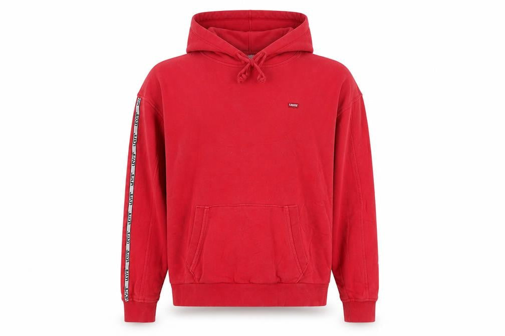 Levi's Men's Red XS Pullover Hoodie with Logo Detail