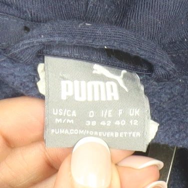 PUMA Women's Navy Full Zip Hoodie Size 12 Cotton Blend