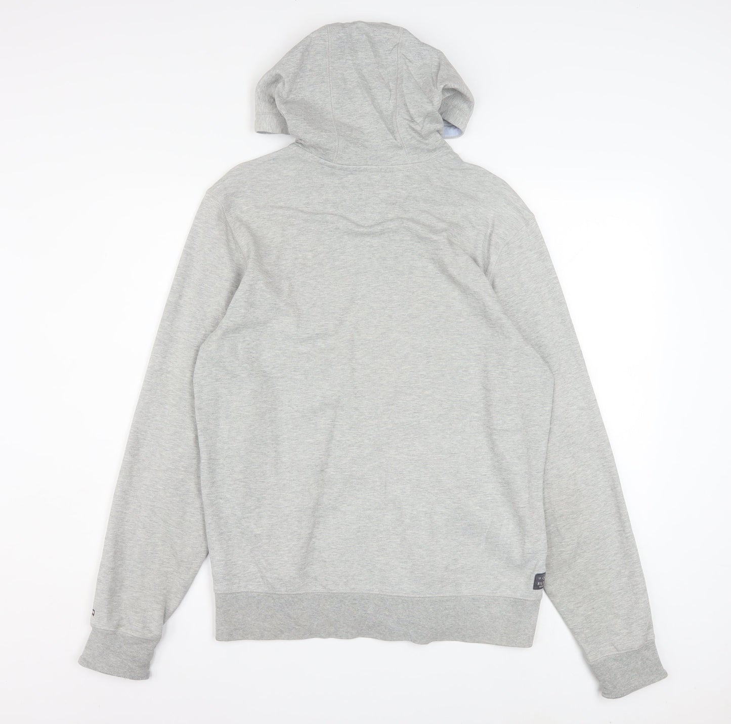Tommy Hilfiger Men's Grey Full Zip Hoodie Size S Vintage Fit