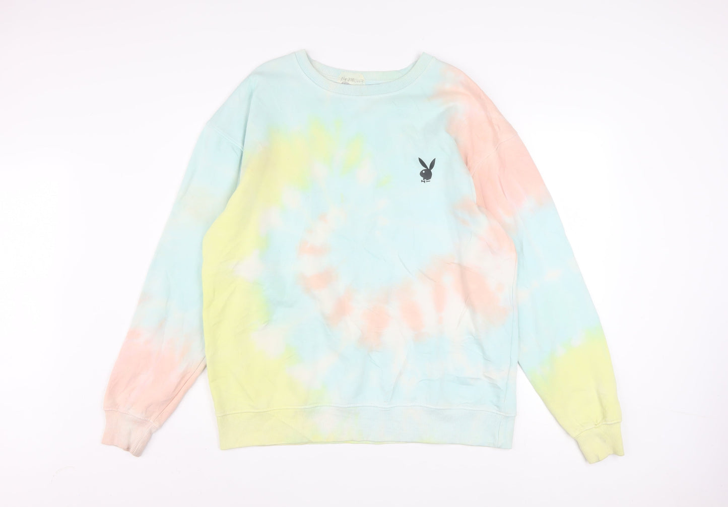 Playboy x Missguided Women's Multicoloured Tie-Dye Pullover Sweatshirt Size S