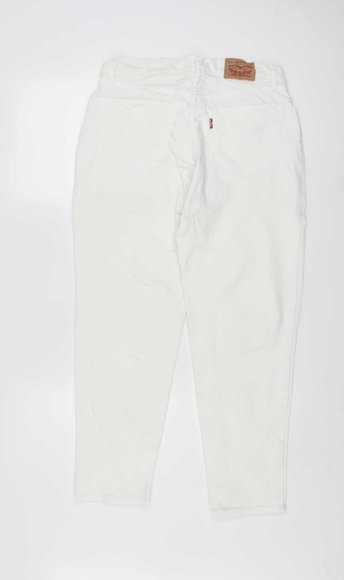 Levi's Women's White Classic Crop Denim Jeans Size 26 Regular Fit
