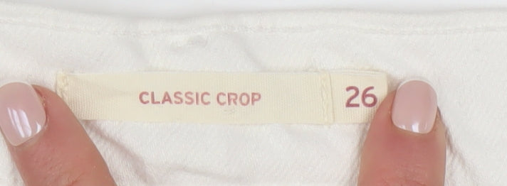 Levi's Women's White Classic Crop Denim Jeans Size 26 Regular Fit