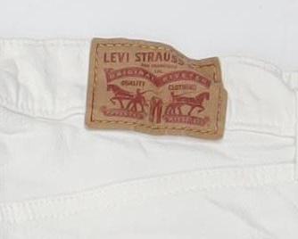 Levi's Women's White Classic Crop Denim Jeans Size 26 Regular Fit
