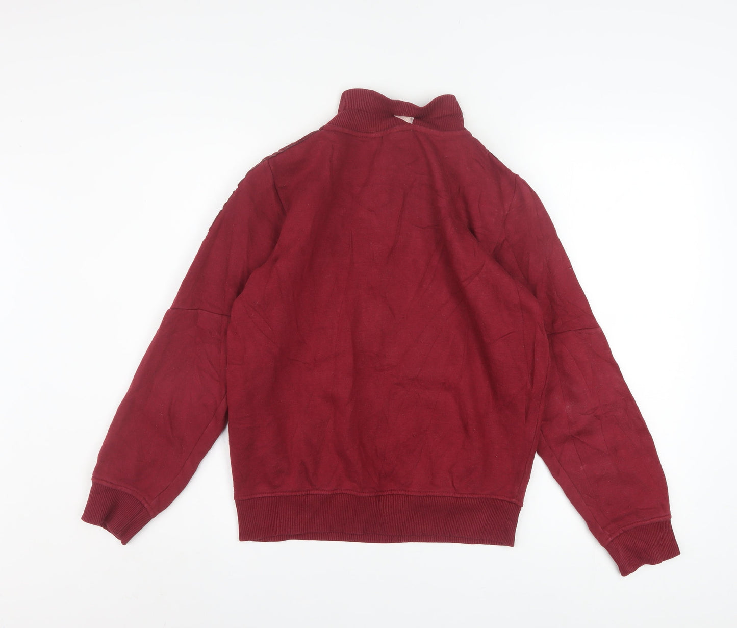 Fila Boys Burgundy 1/4 Zip Sweatshirt Size 164CM Cotton Blend Pullover