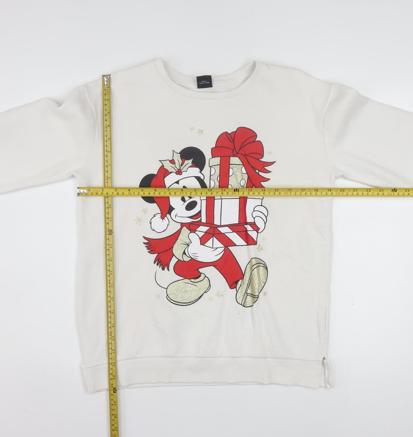 Disney at Primark Girls Beige Mickey Mouse Christmas Sweatshirt 14-15 Years