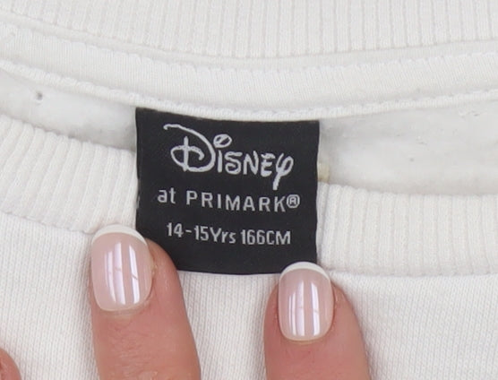 Disney at Primark Girls Beige Mickey Mouse Christmas Sweatshirt 14-15 Years