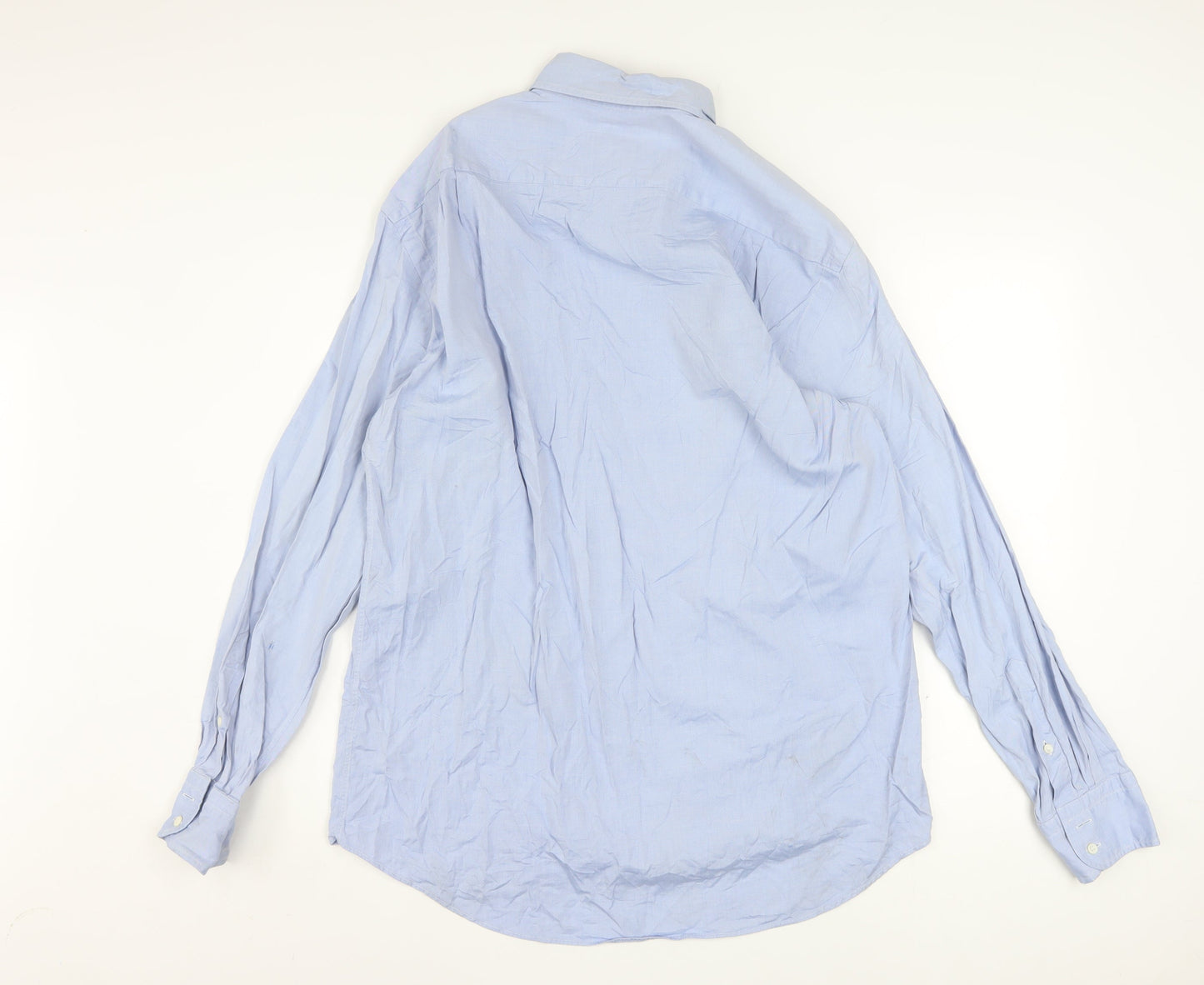 Hugo Boss Men's Blue 41 Button-Down Long Sleeve Cotton Shirt