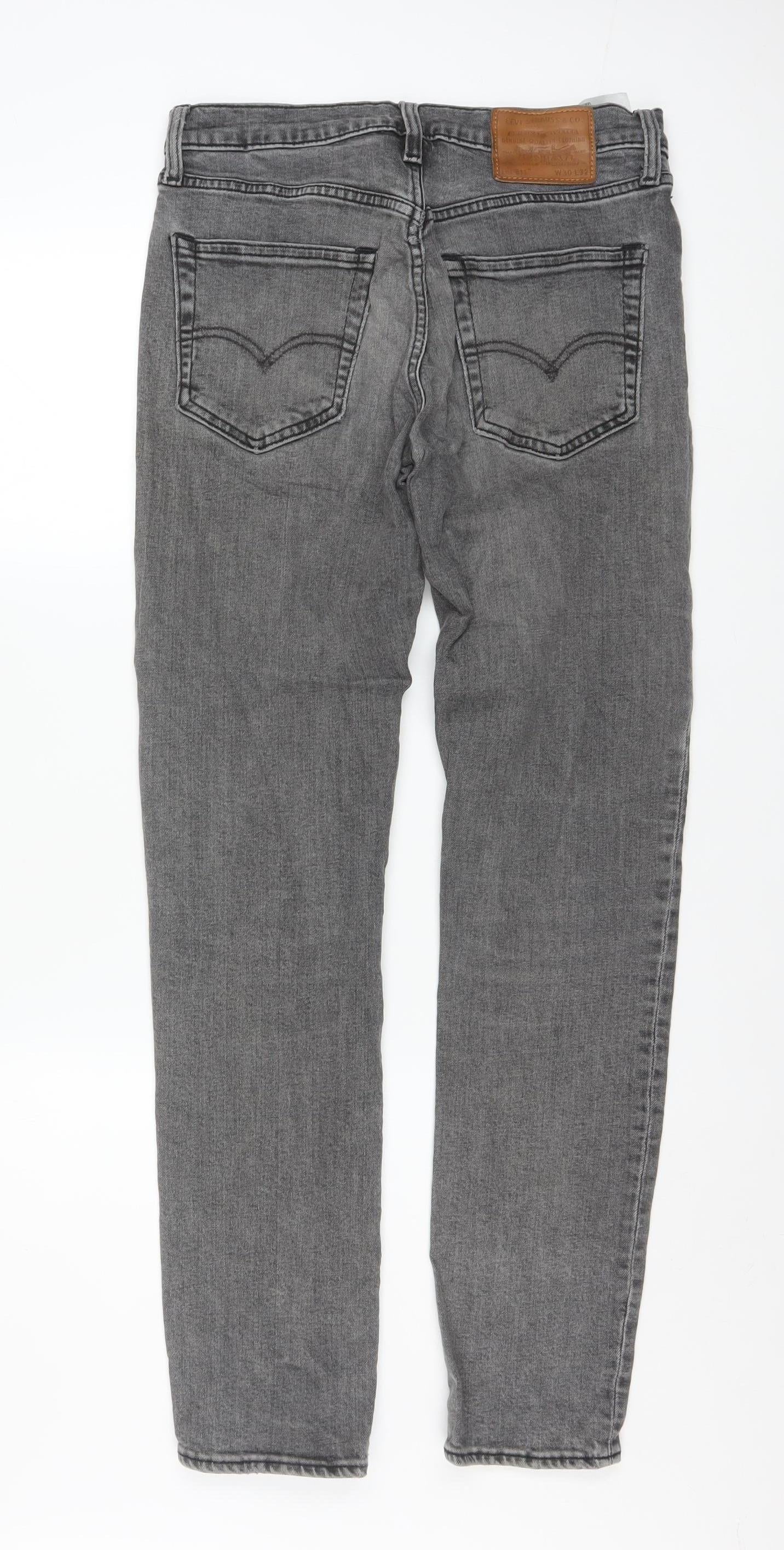 Levi's Premium Men's Grey Straight Denim Jeans W30 L32