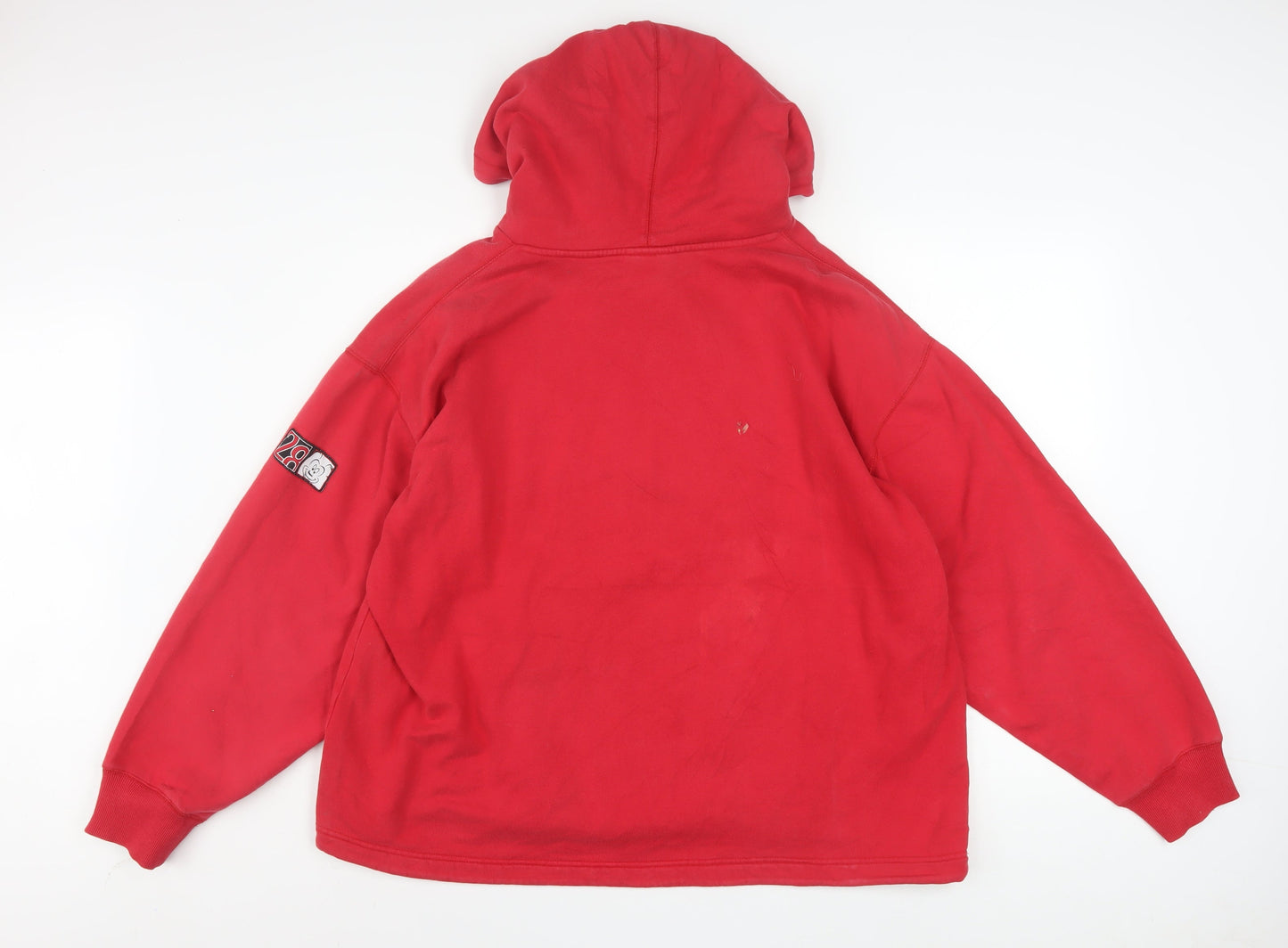 Walt Disney World Red Mickey Mouse Hoodie Women XL Pullover Fleece Sweatshirt