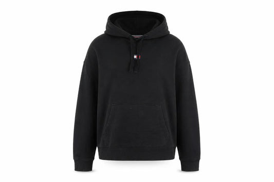 Tommy Jeans Women's Black Cotton Pullover Hoodie Size M