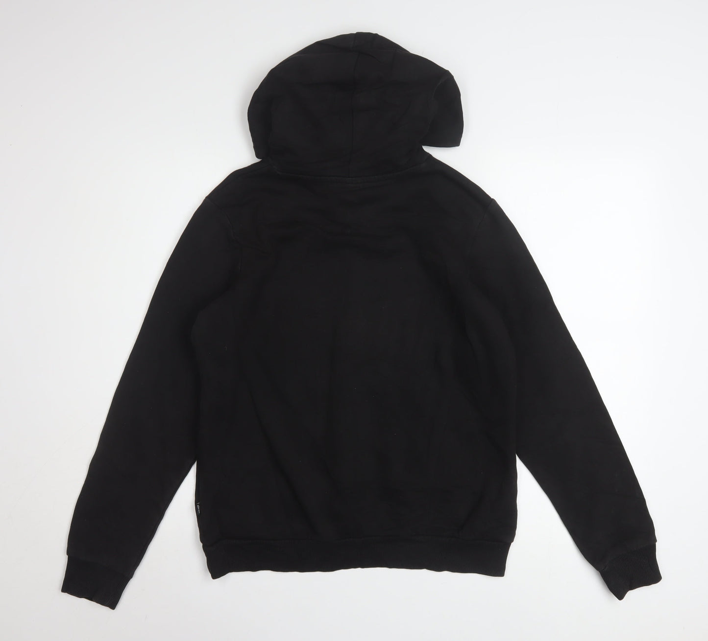 Puma Womens Black Large Pullover Hoodie With Pink Logo