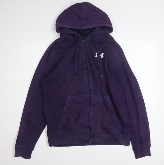Under Armour Men's Purple Full Zip Hoodie Size M Athletic Fit