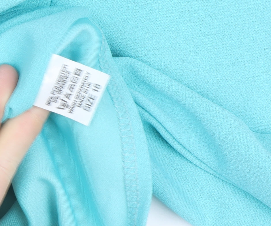 Gerard Women Blue Wrap Jersey Blouse Size 18 3/4 Sleeve