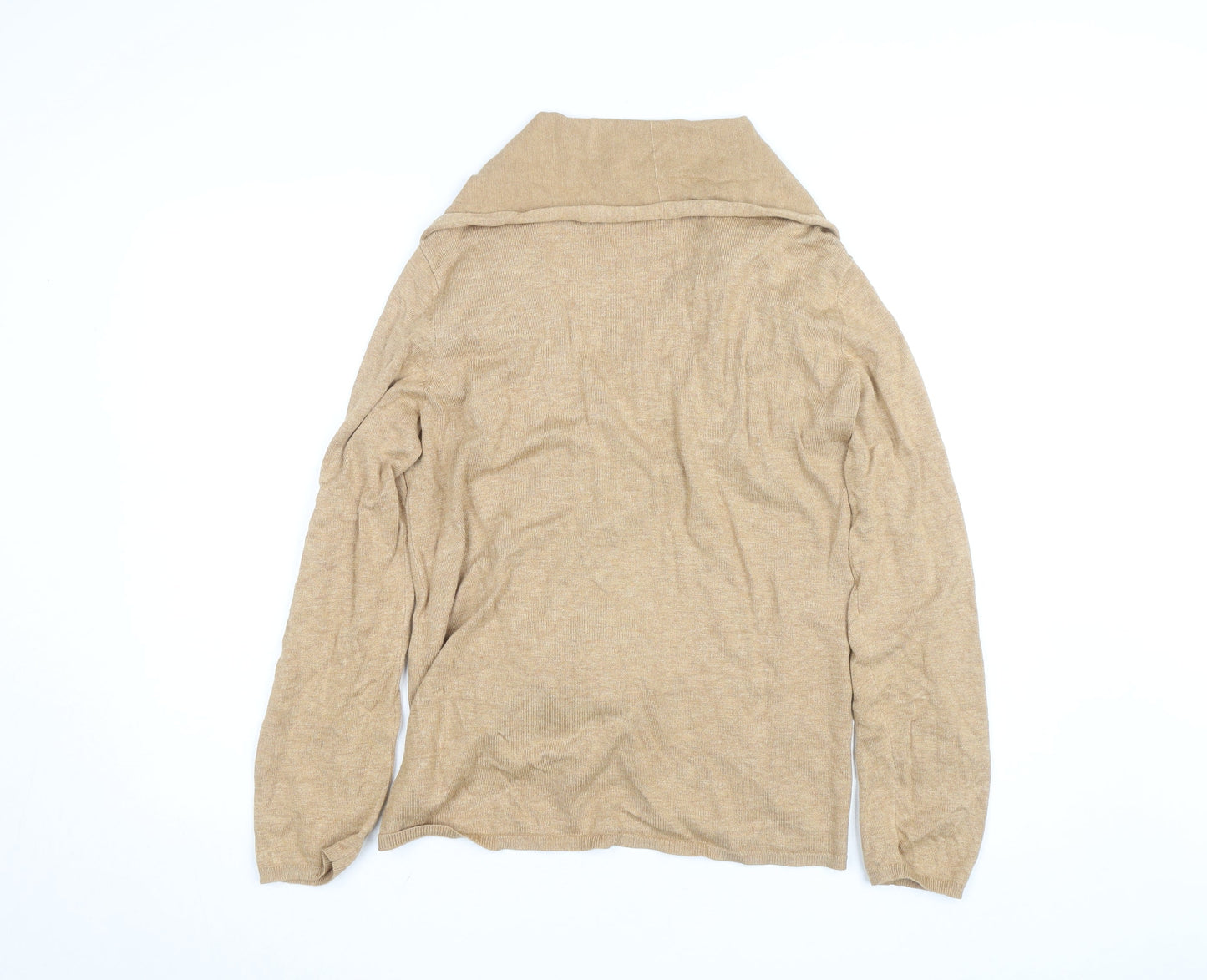 Dunnes Women’s Beige Knit Cardigan L Lightweight Open Front