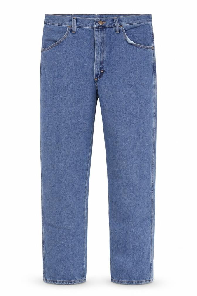 Rustler Men's Blue Regular Fit Straight Leg 36x34 Denim Jeans