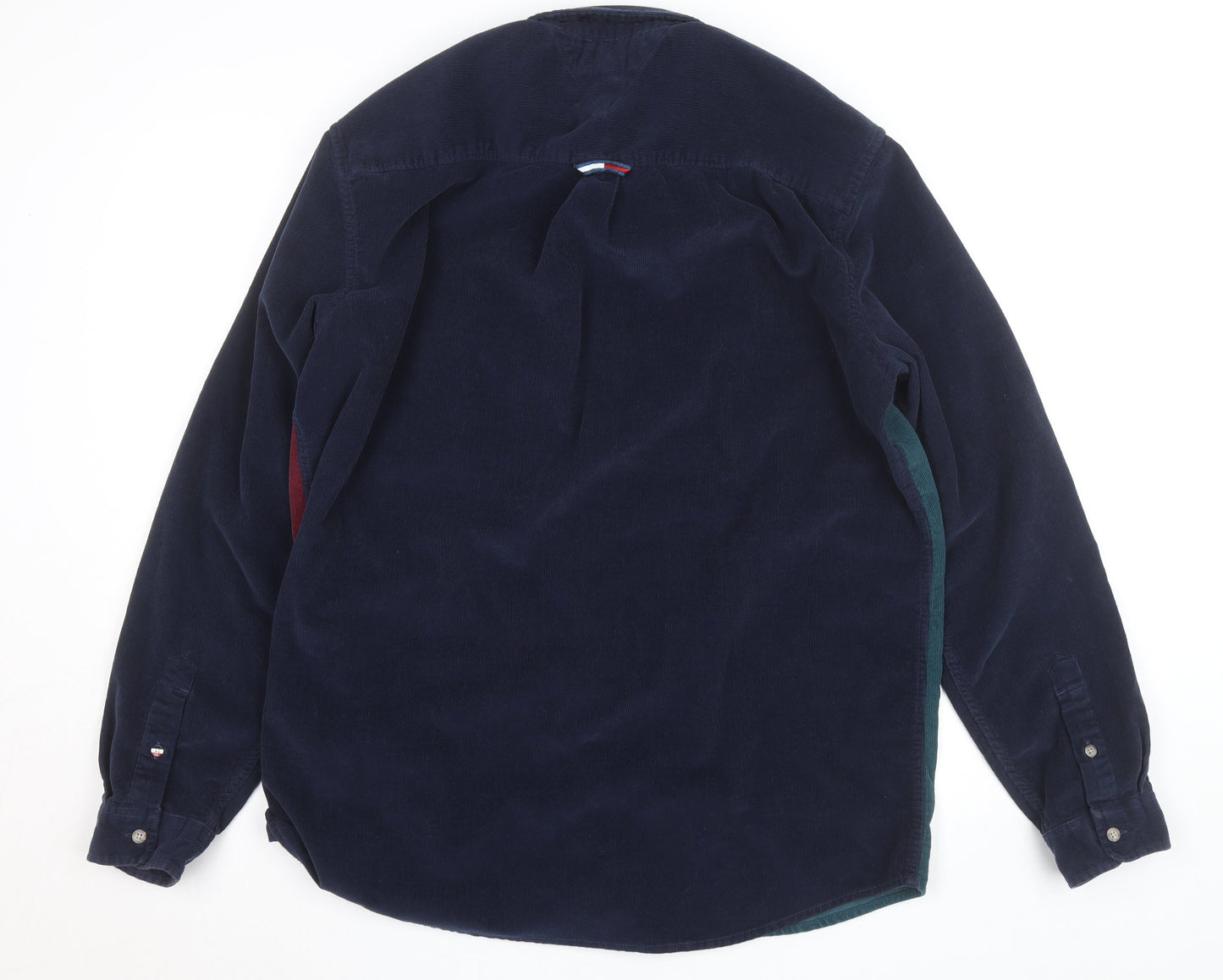 Tommy Jeans Men's Multicoloured Corduroy Button-Up Shirt XL