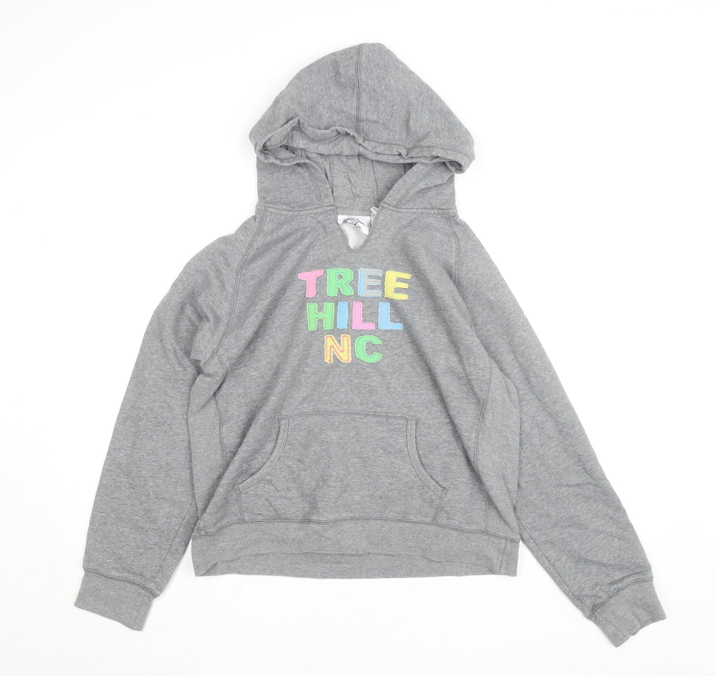 Genuine Pigment Dyed Women's Grey Hoodie XL Tree Hill NC Graphic Pullover