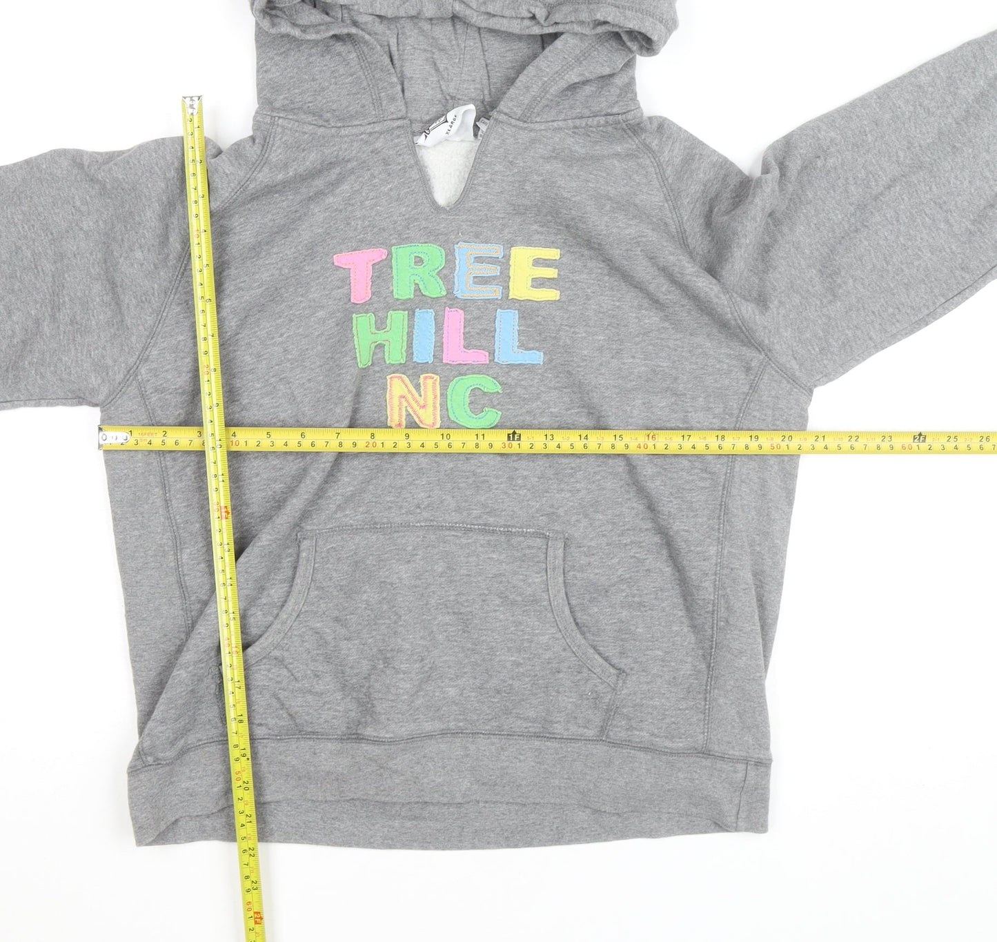 Genuine Pigment Dyed Women's Grey Hoodie XL Tree Hill NC Graphic Pullover