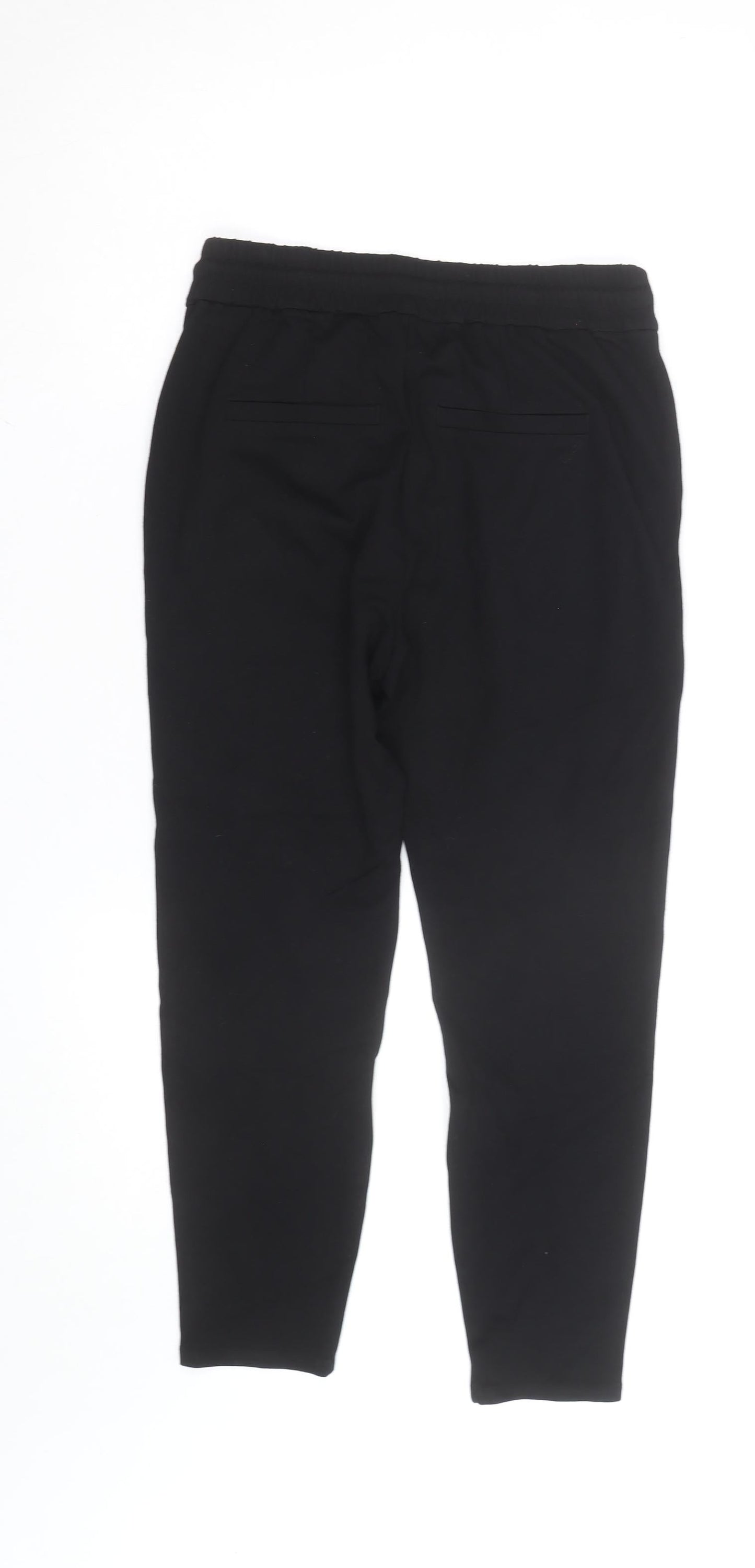 Vero Moda Womens Black XS Jogger Trousers Cotton Blend Drawstring Elastic Waist