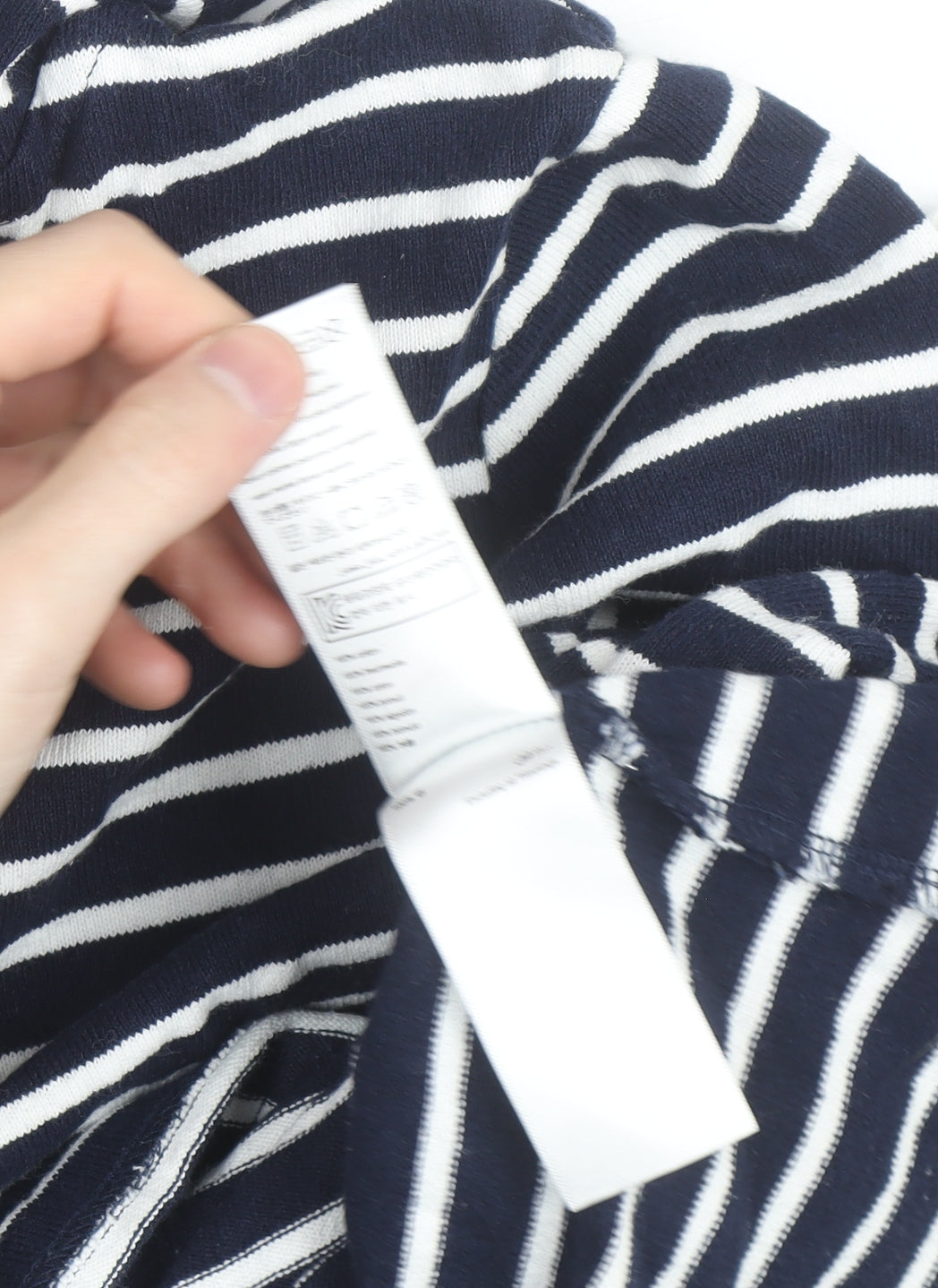 Joules Women Navy White Striped Hoodie Jumper UK 8 Cotton