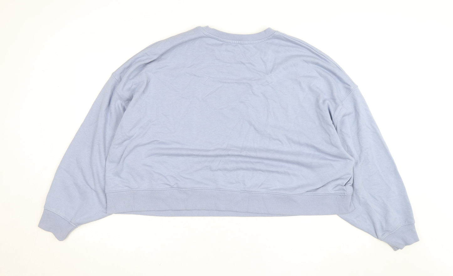 Dunnes Women Blue XXL Pullover Sweatshirt with Embroidered Quote