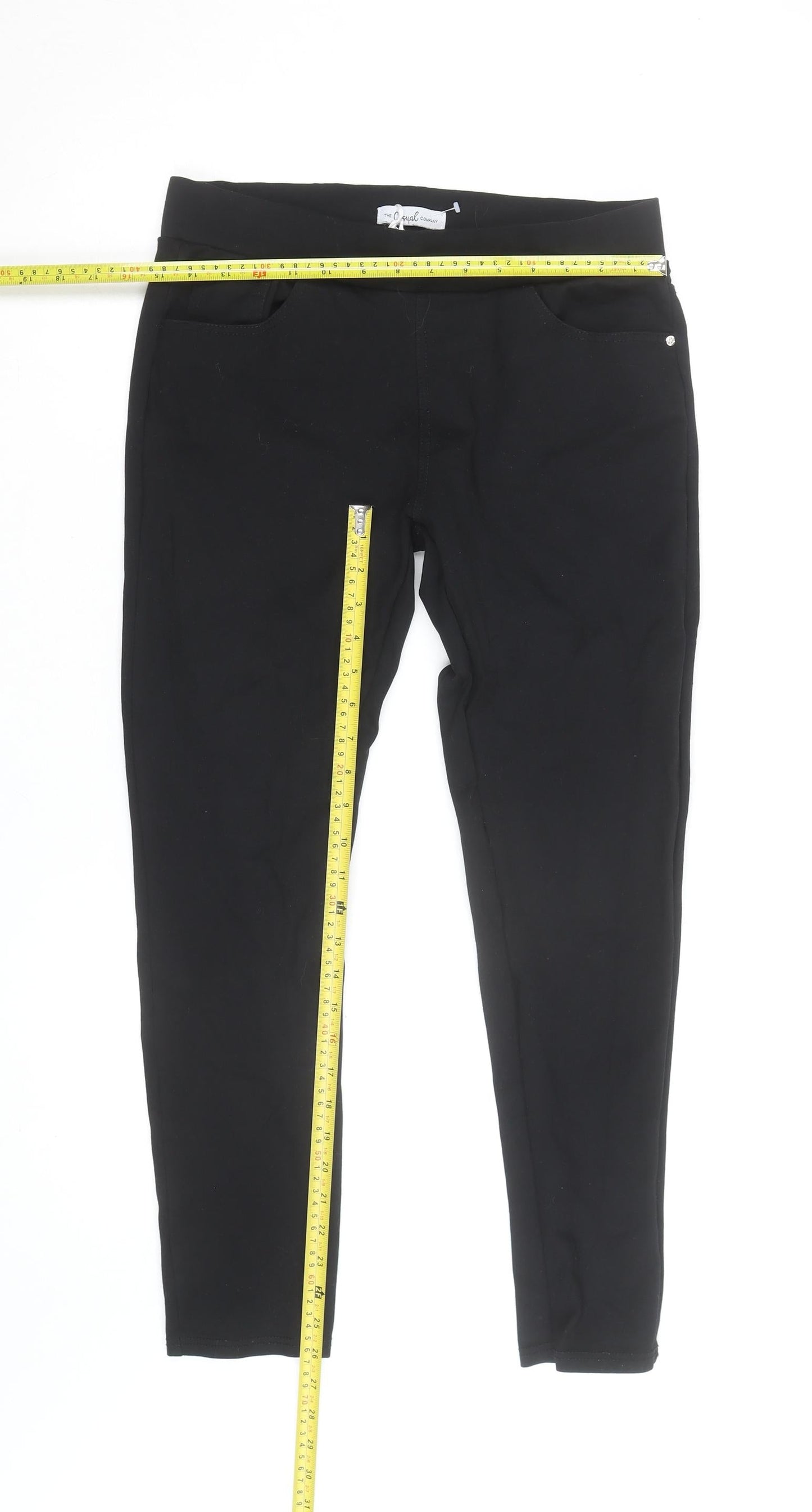 The Casual Company Women Black Skinny Jegging Pull-On Trousers Size M