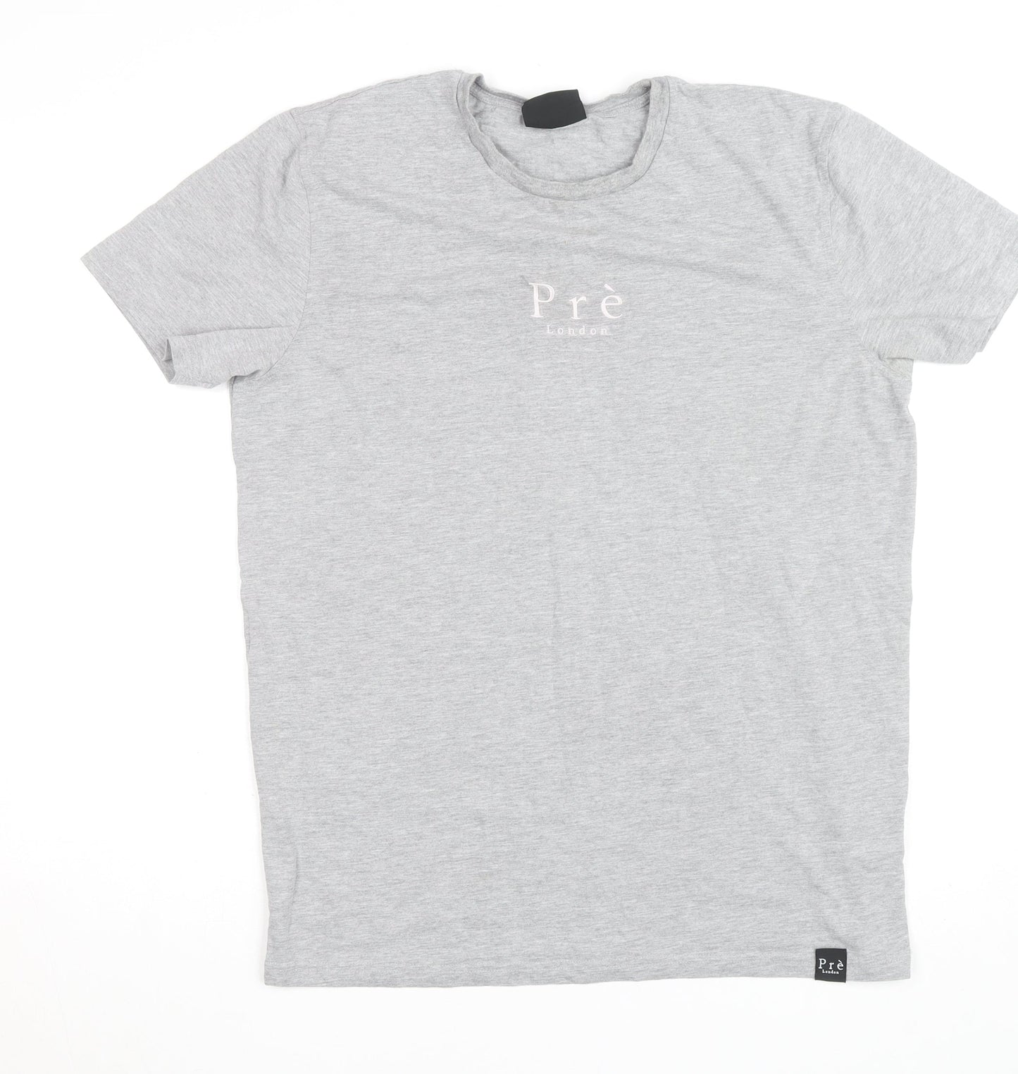 Prè London Men's Grey XL Crew Neck Short Sleeve T-Shirt