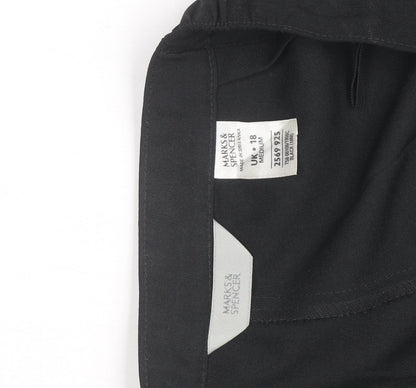 Marks & Spencer Men's Black Dress Trousers Medium Regular Fit