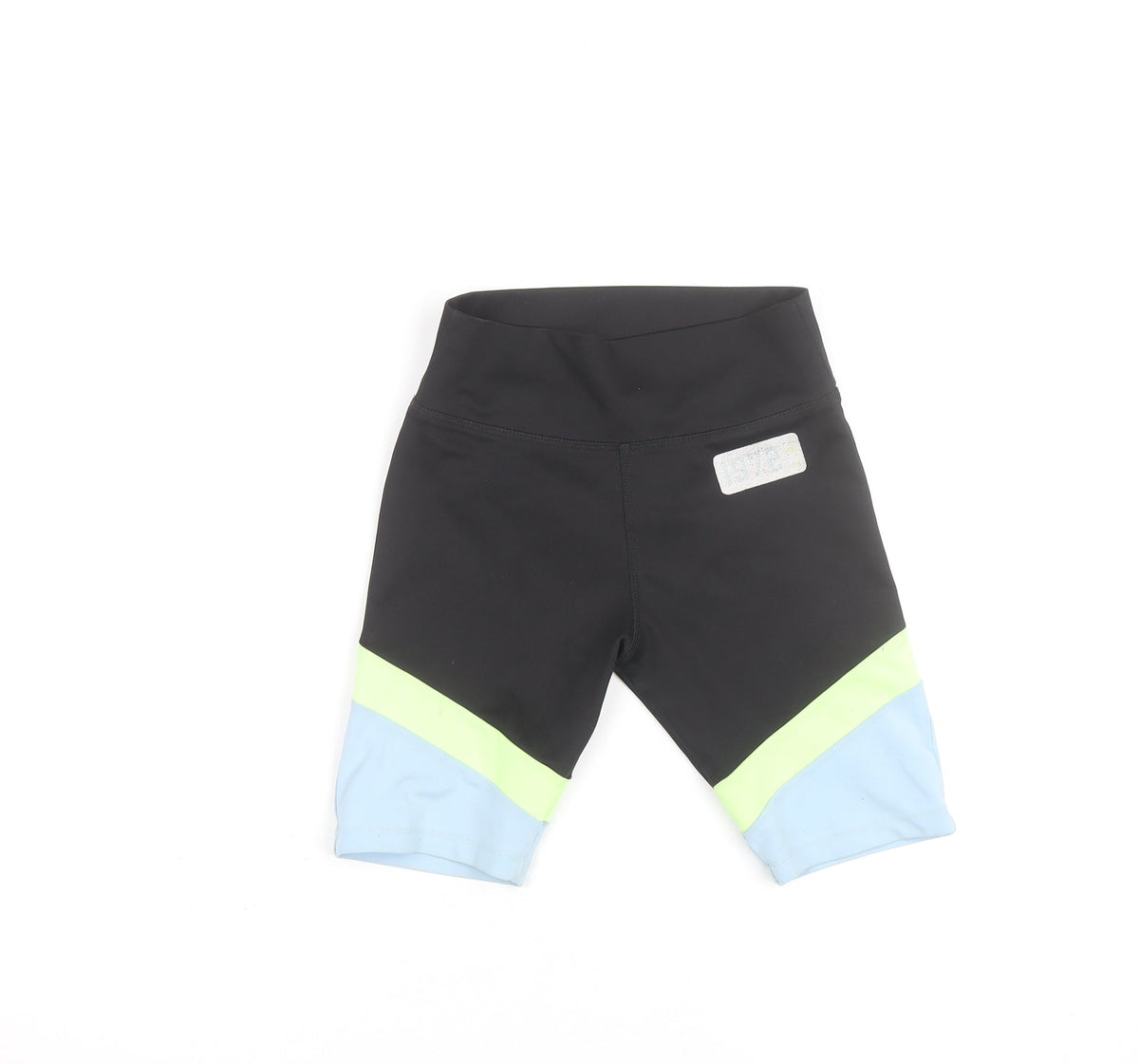 Preloved St. Bernard Teens Black Biker Activewear Shorts Size 8 Slim Fit - Front
