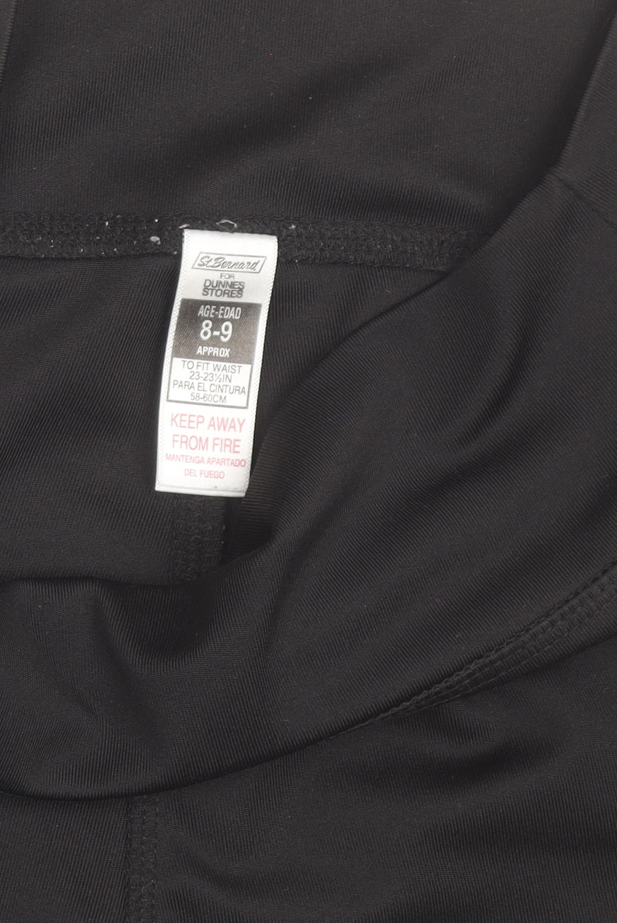 Preloved St. Bernard Teens Black Biker Activewear Shorts Size 8 Slim Fit - Image 5